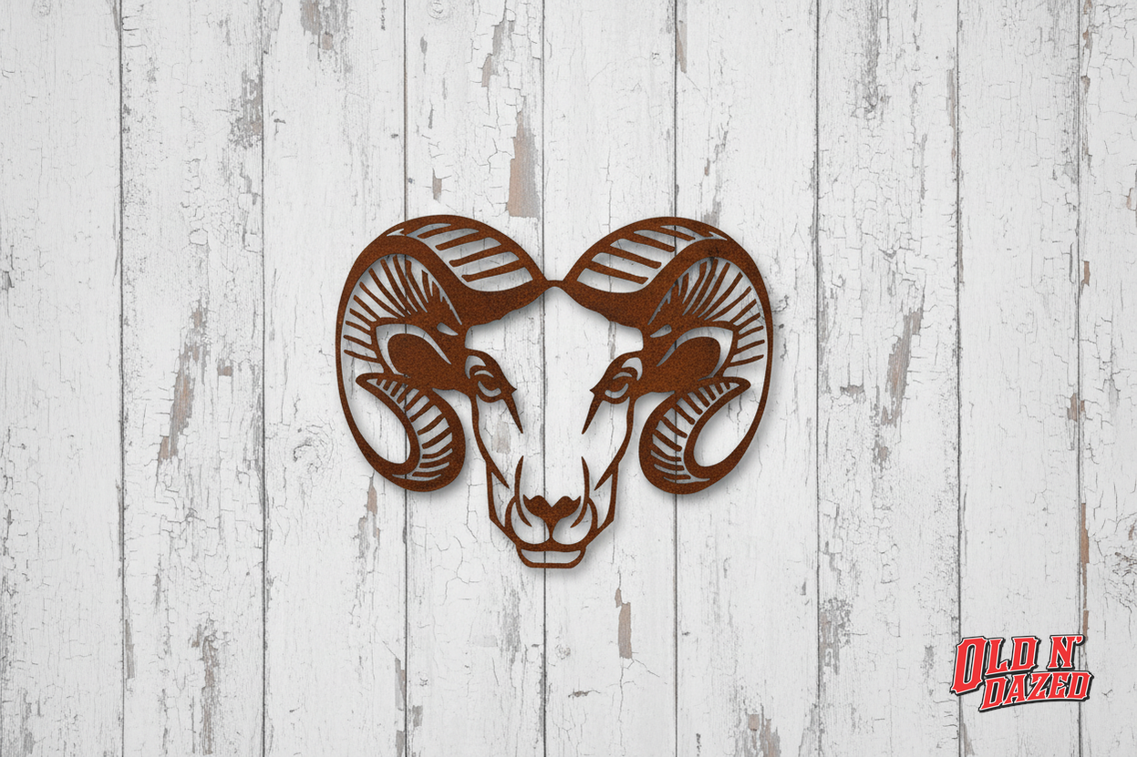 Ram Head Metal Wall Art – Old n Dazed