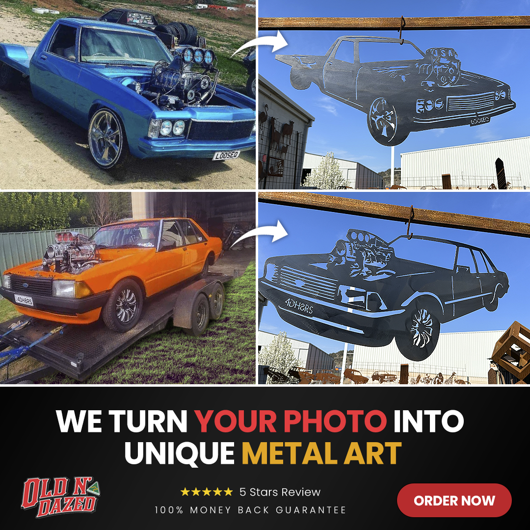 Custom Made Metal Wall Art From Your Photo - Any Car - Truck - Motorbike - Holden - Ford