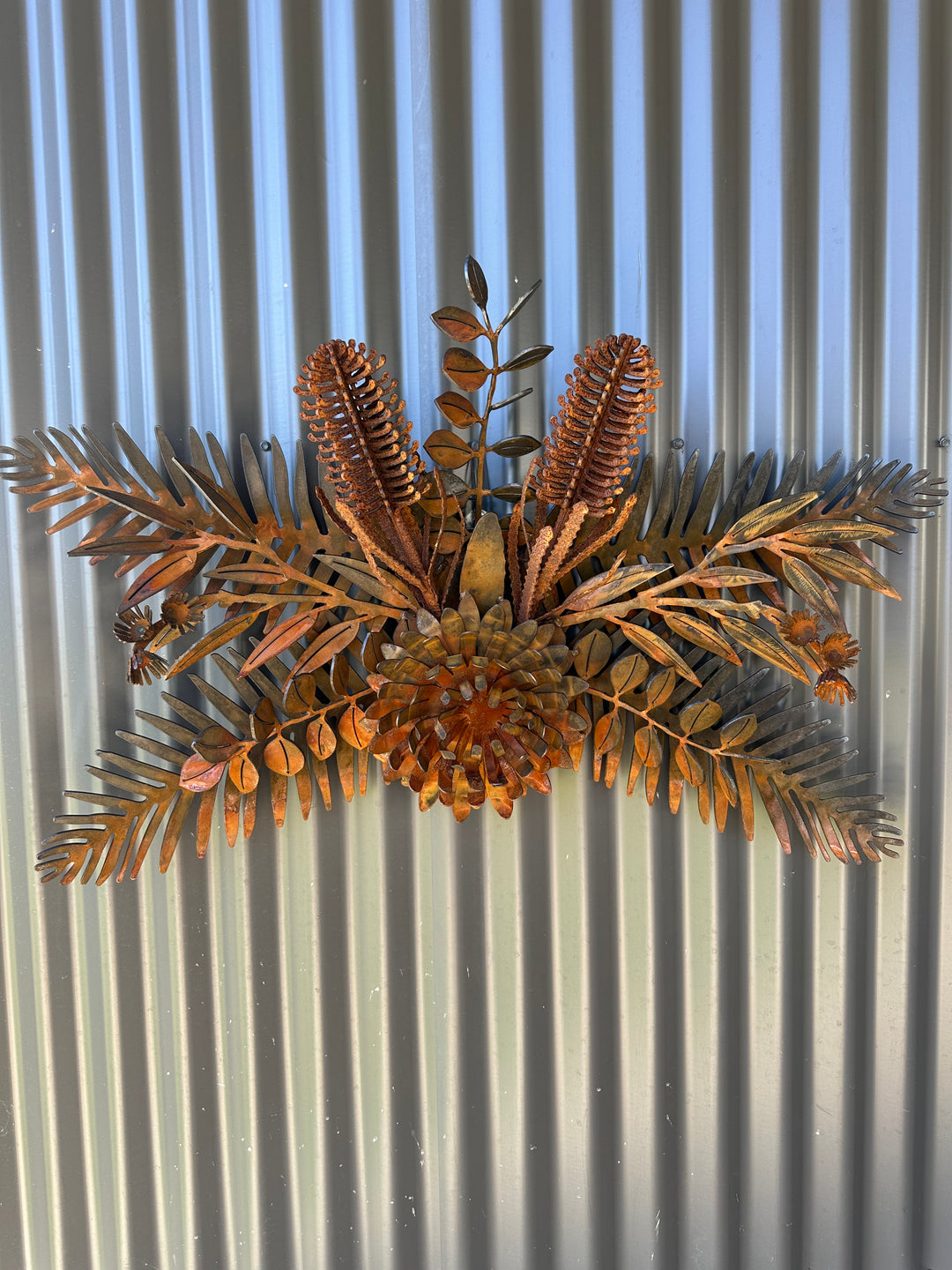 Australian Native Flower Garland – Metal Sculpture - Garden Art-Old n Dazed