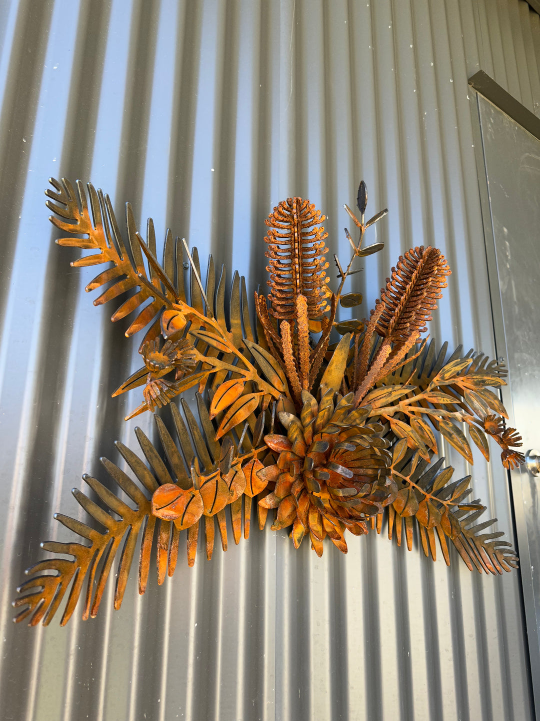 Australian Native Flower Garland – Metal Sculpture - Garden Art-Old n Dazed
