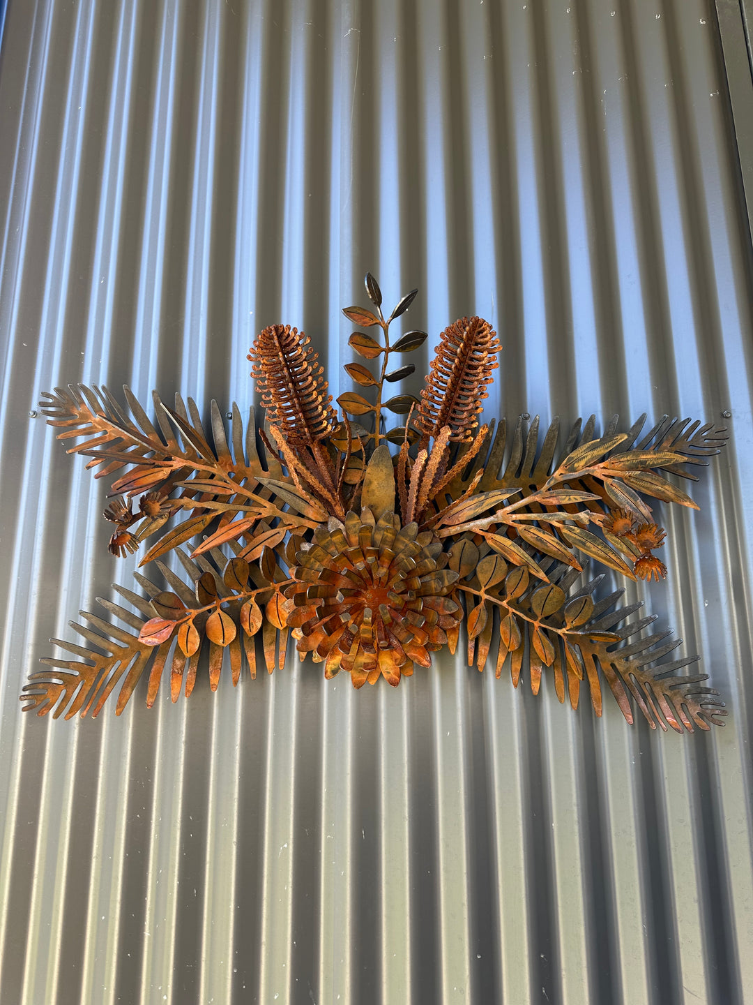 Australian Native Flower Garland – Metal Sculpture - Garden Art-Old n Dazed