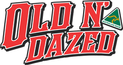 Old n Dazed Logo Red, black and white colours