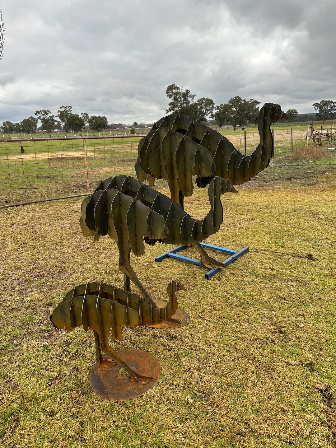 Outback Strider – Australian Metal Emu Sculpture-Old n Dazed