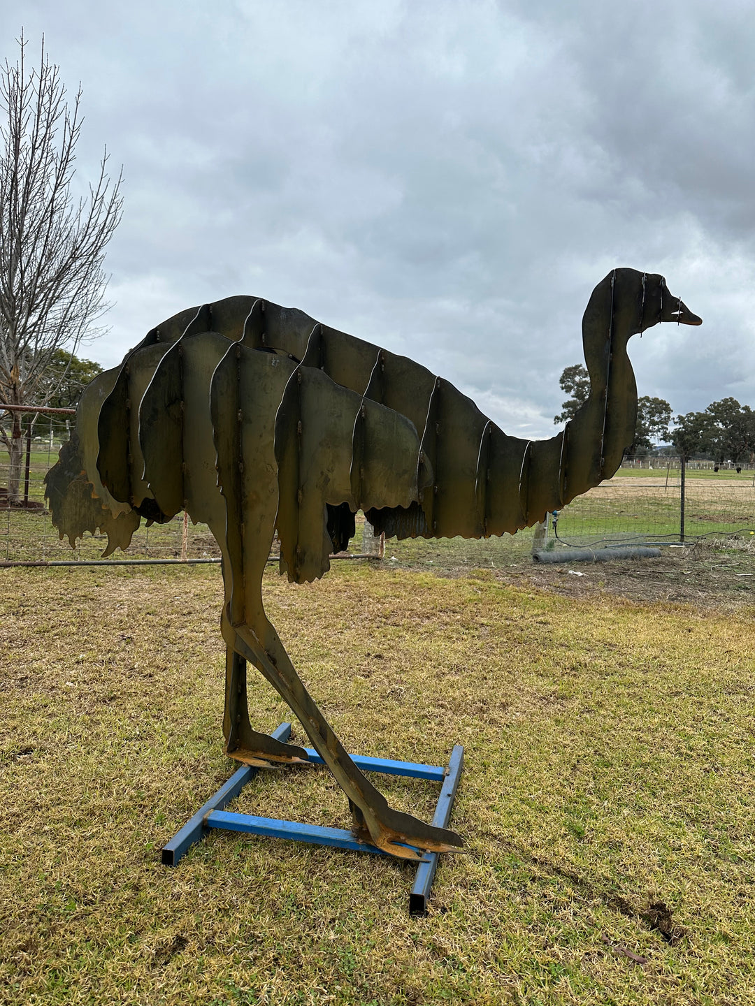 Outback Strider – Australian Metal Emu Sculpture-Old n Dazed