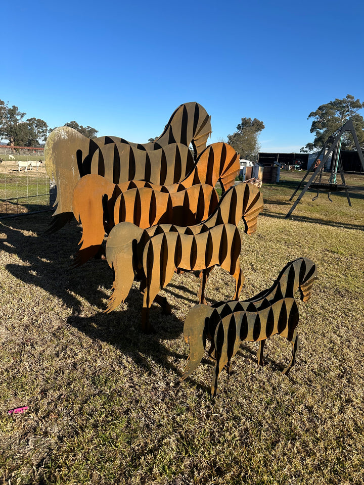 Steel Stride – Metal Horse Sculpture (4 Sizes Available)-Old n Dazed