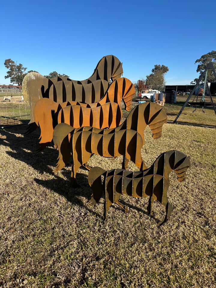 Steel Stride – Metal Horse Sculpture (4 Sizes Available)-Old n Dazed