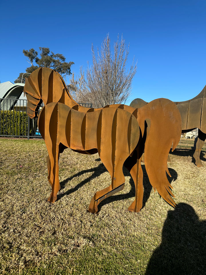 Steel Stride – Metal Horse Sculpture (4 Sizes Available)-Old n Dazed