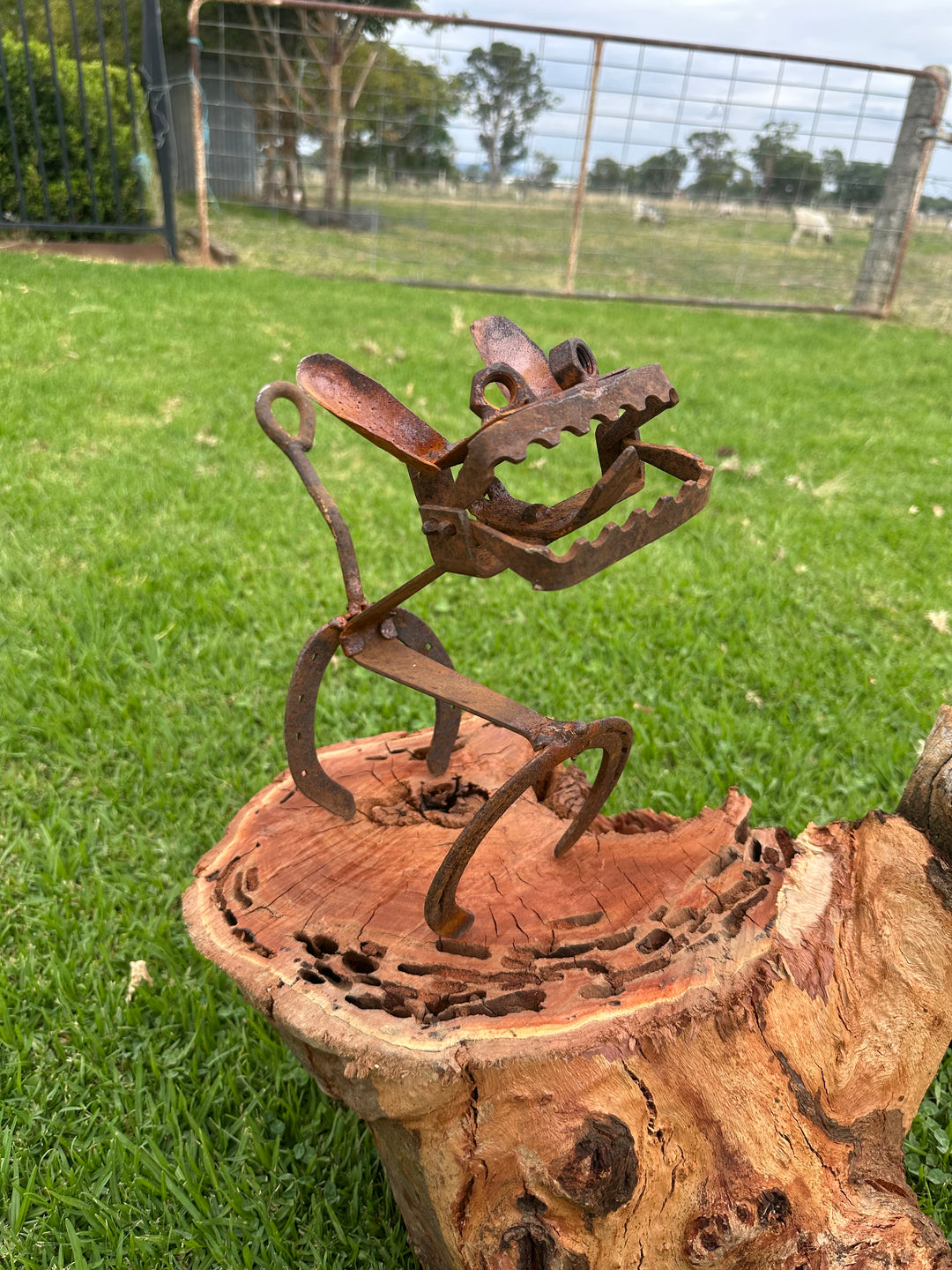 Trap Dog - Metal Garden Sculpture - Garden Art-Old n Dazed