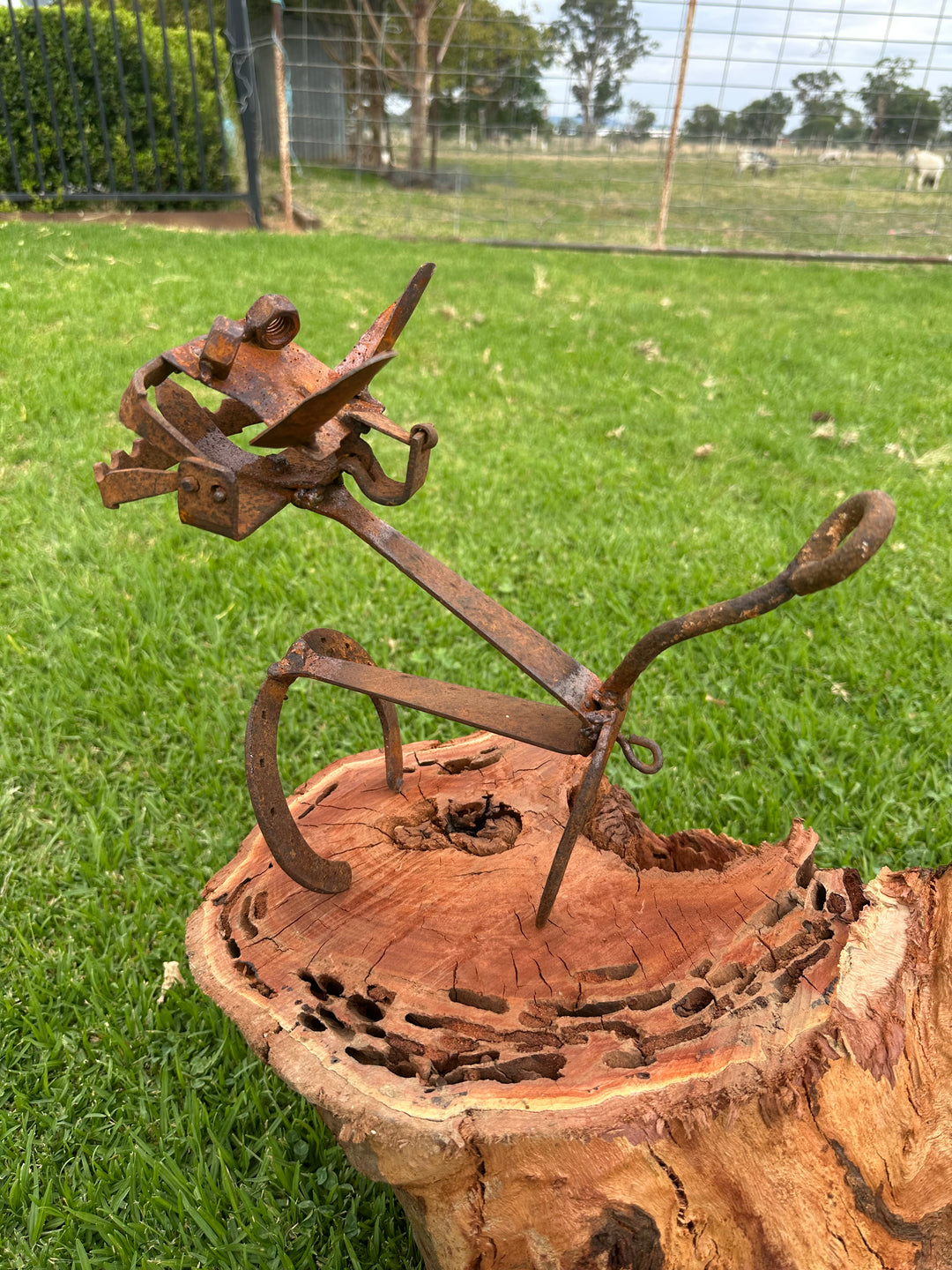 Trap Dog - Metal Garden Sculpture - Garden Art-Old n Dazed