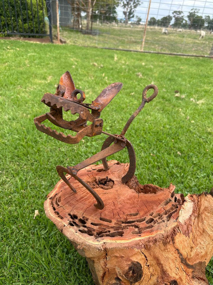 Trap Dog - Metal Garden Sculpture - Garden Art-Old n Dazed