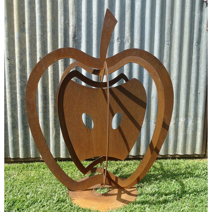 3d Apples (3 sizes available) Metal Garden Art-Old n Dazed