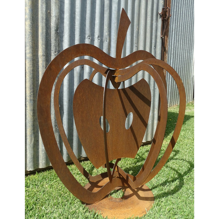 3d Apples (3 sizes available) Metal Garden Art-Old n Dazed