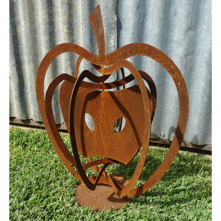 3d Apples (3 sizes available) Metal Garden Art-Old n Dazed