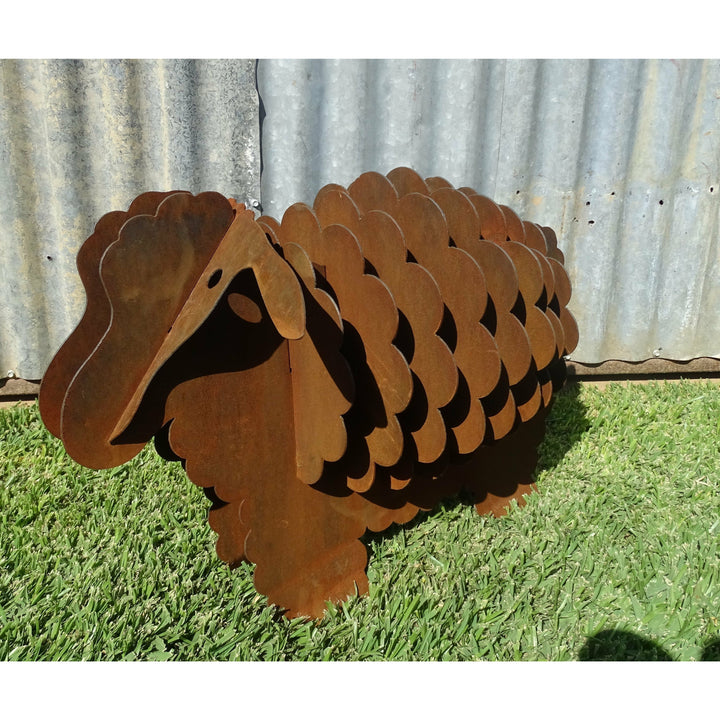 3d Sheep (3 sizes available) Metal Garden Art-Old n Dazed