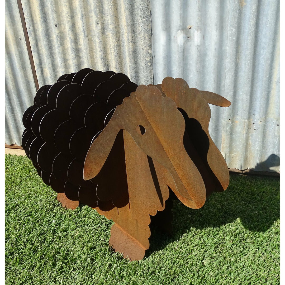 3d Sheep (3 sizes available) Metal Garden Art-Old n Dazed