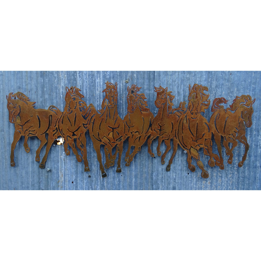 7 Horses - Metal Wall Art-Old n Dazed
