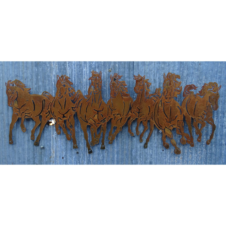 7 Horses - Metal Wall Art-Old n Dazed