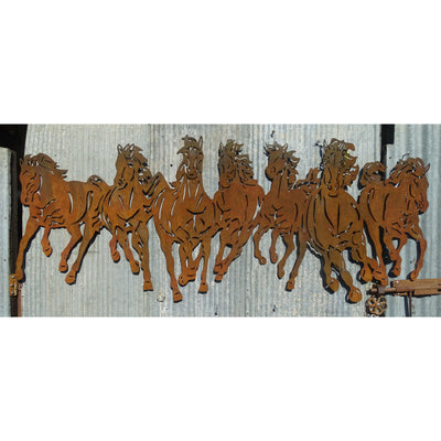 7 Horses - Metal Wall Art-Old n Dazed
