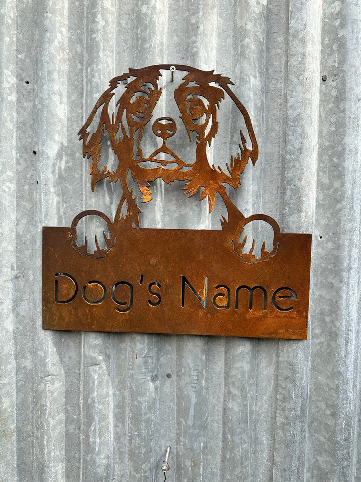 Cavalier King Charles Spaniel - Dog Memorial Plaque - Metal Art-Old n Dazed