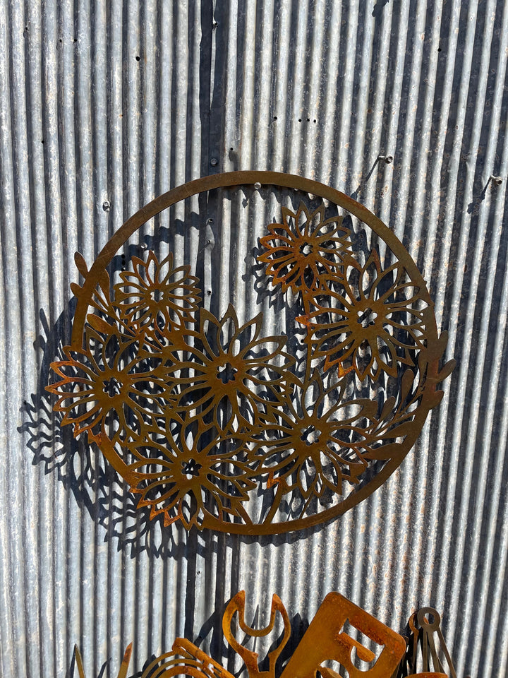 Bunch of Flowers - Metal Wall Art-Old n Dazed