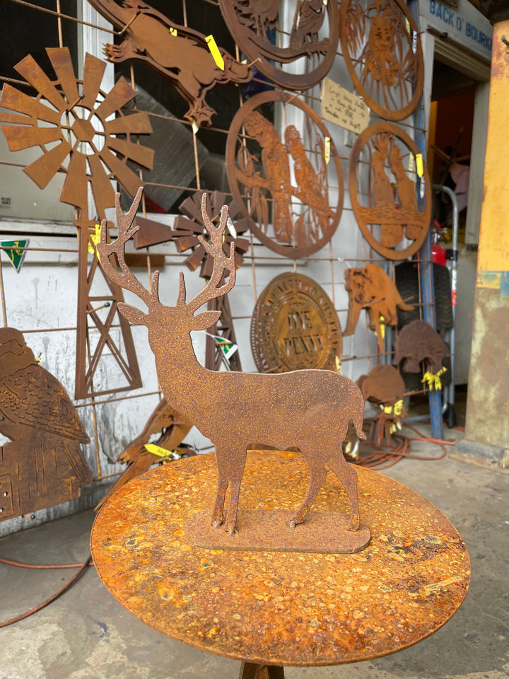 Christmas Reindeer Metal Garden Art - Wall Art-Old n Dazed