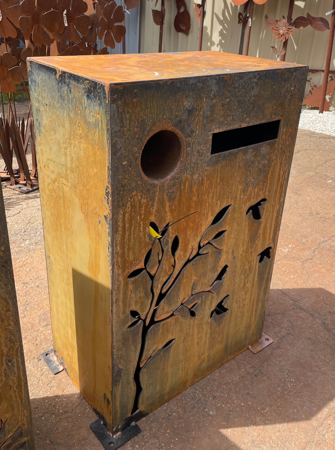 Custom Made Metal Mailbox Double Square letterbox-Old n Dazed