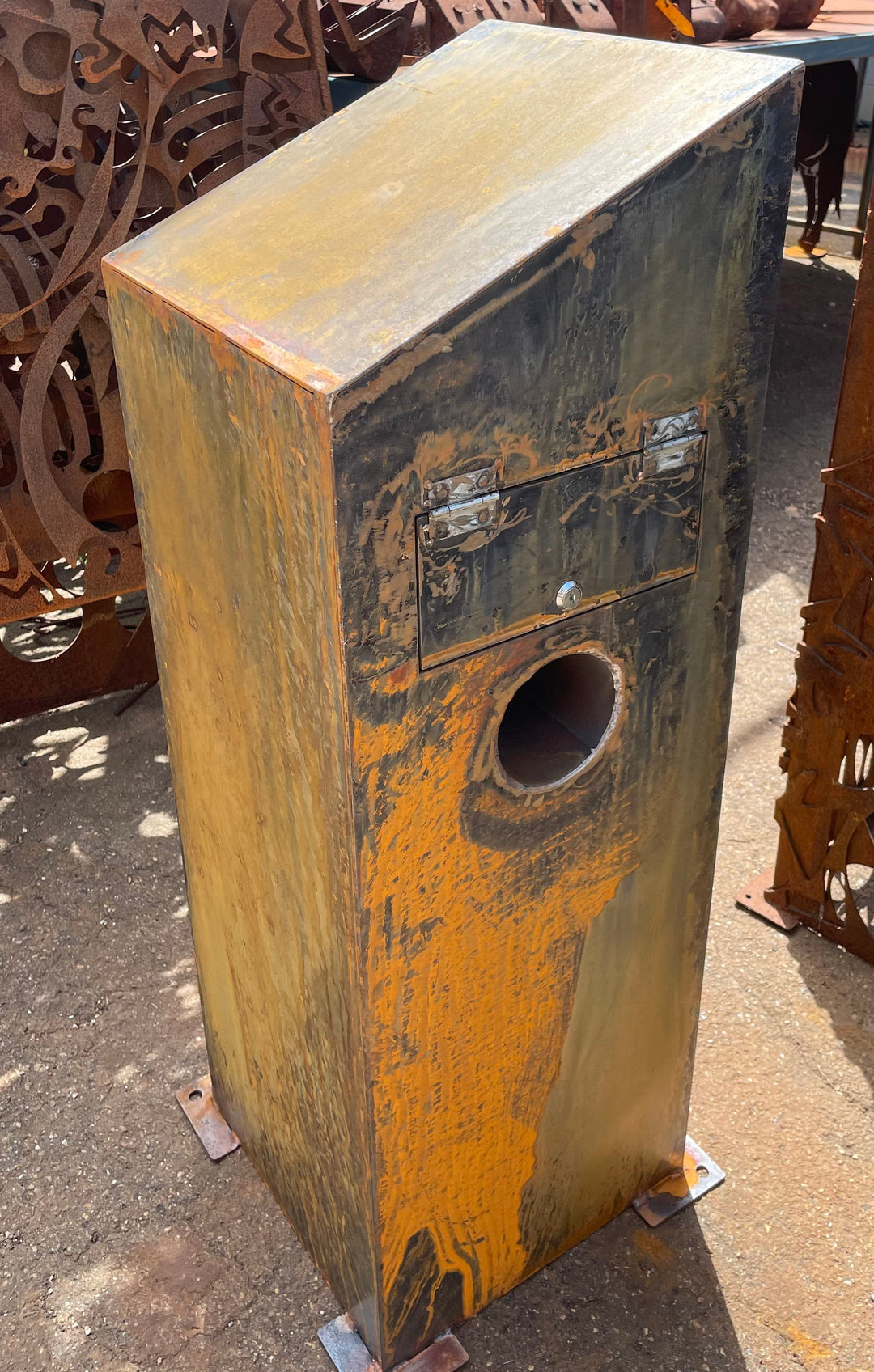 Custom Made Metal Mailbox Single Slope letterbox-Old n Dazed