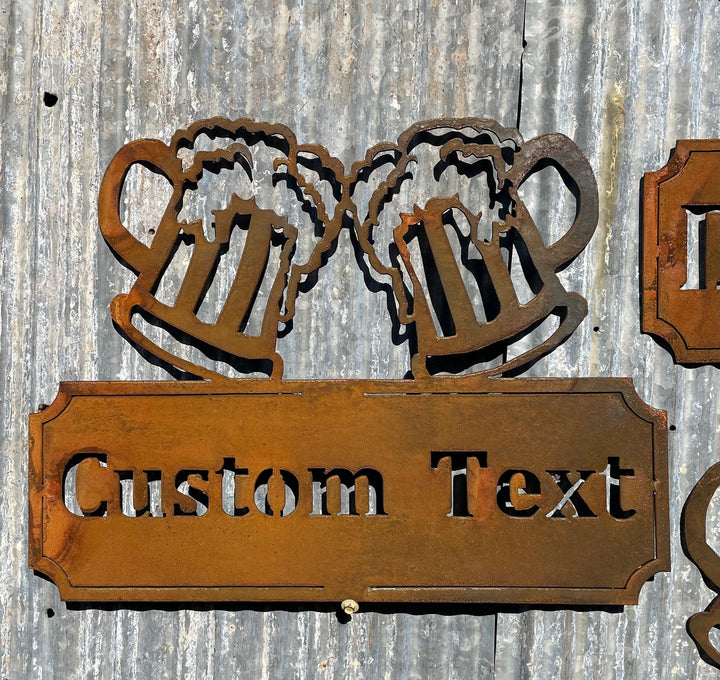 Dad's - Pop's - Custom Made Metal Bar Sign-Old n Dazed