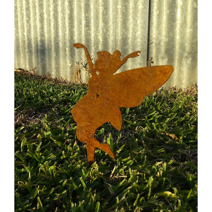 Dancing Fairy Metal Garden Art-Old n Dazed