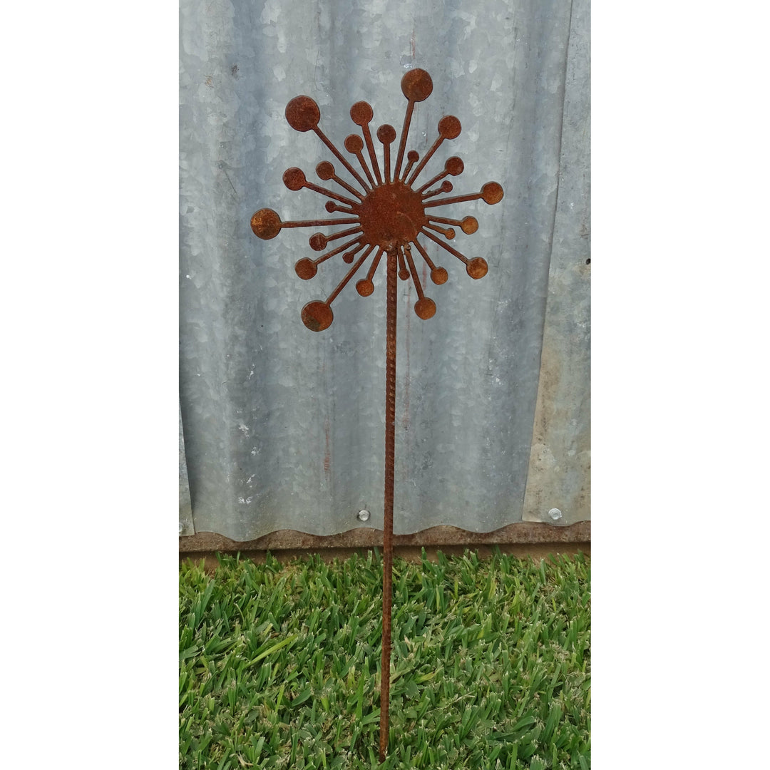 Dandelion Garden Spike Metal Garden Art-Old n Dazed