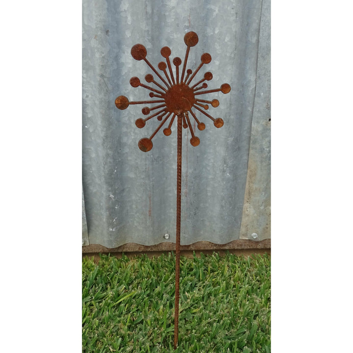 Dandelion Garden Spike Metal Garden Art-Old n Dazed