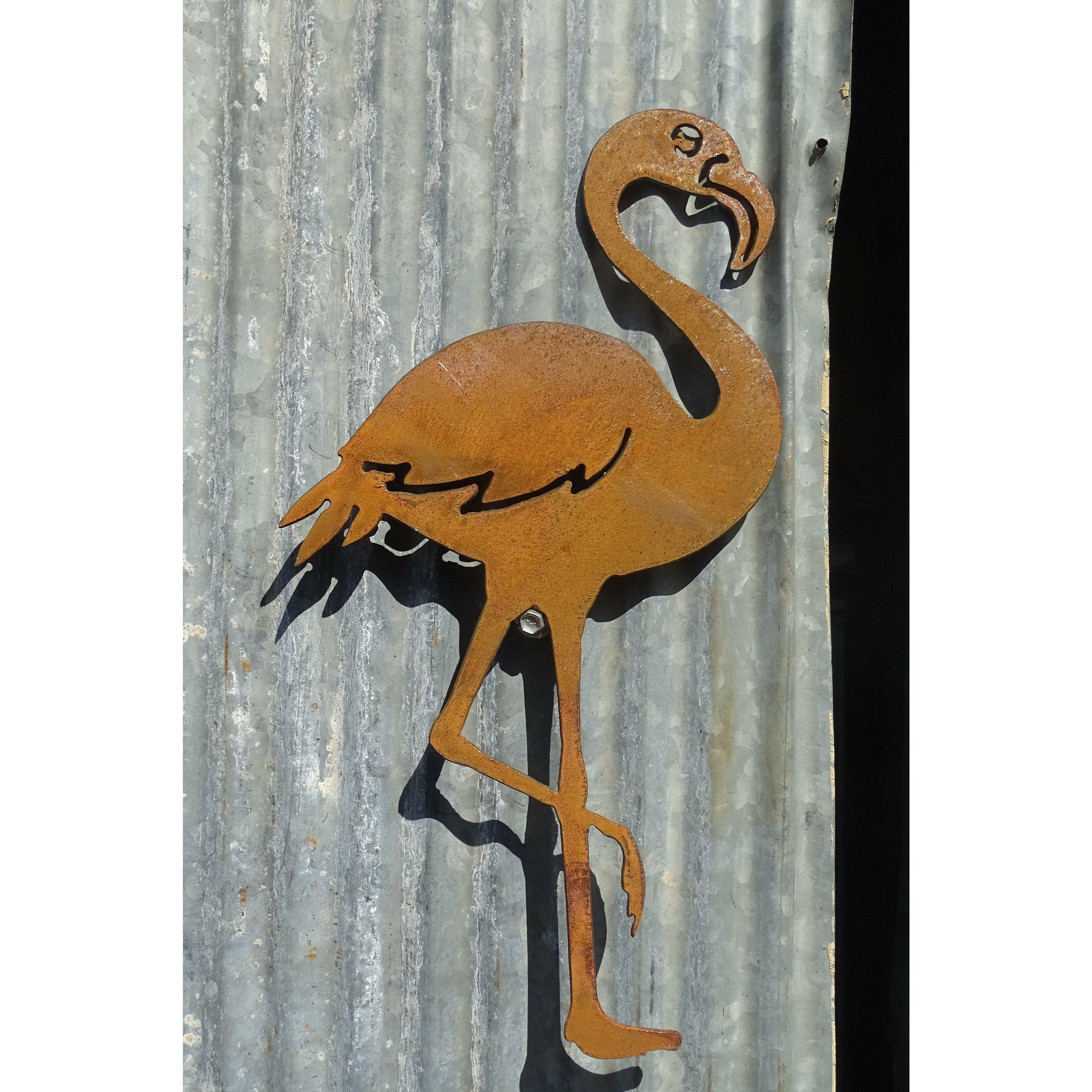 Flamingo Metal Wall Art