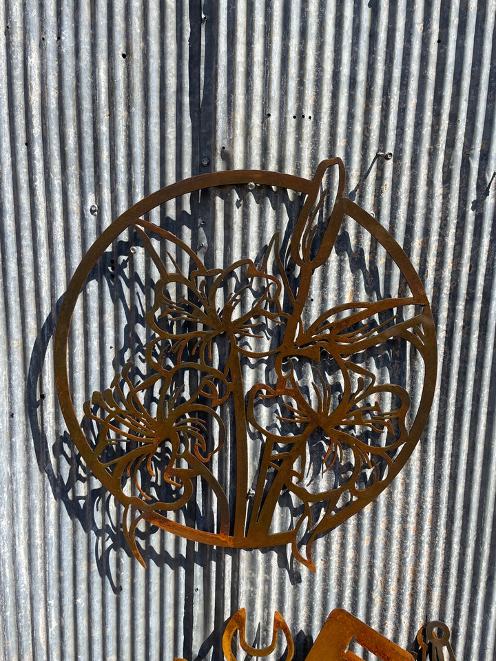 Frangipani Flowers - Metal Wall Art-Old n Dazed
