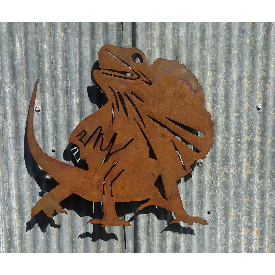 Frill-necked Lizard Metal Wall Art-Old n Dazed