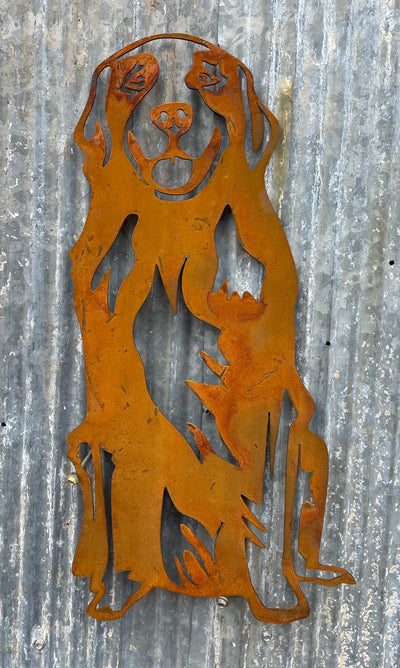 Golden Retriever Dog Metal Wall Art - Garden Art-Old n Dazed