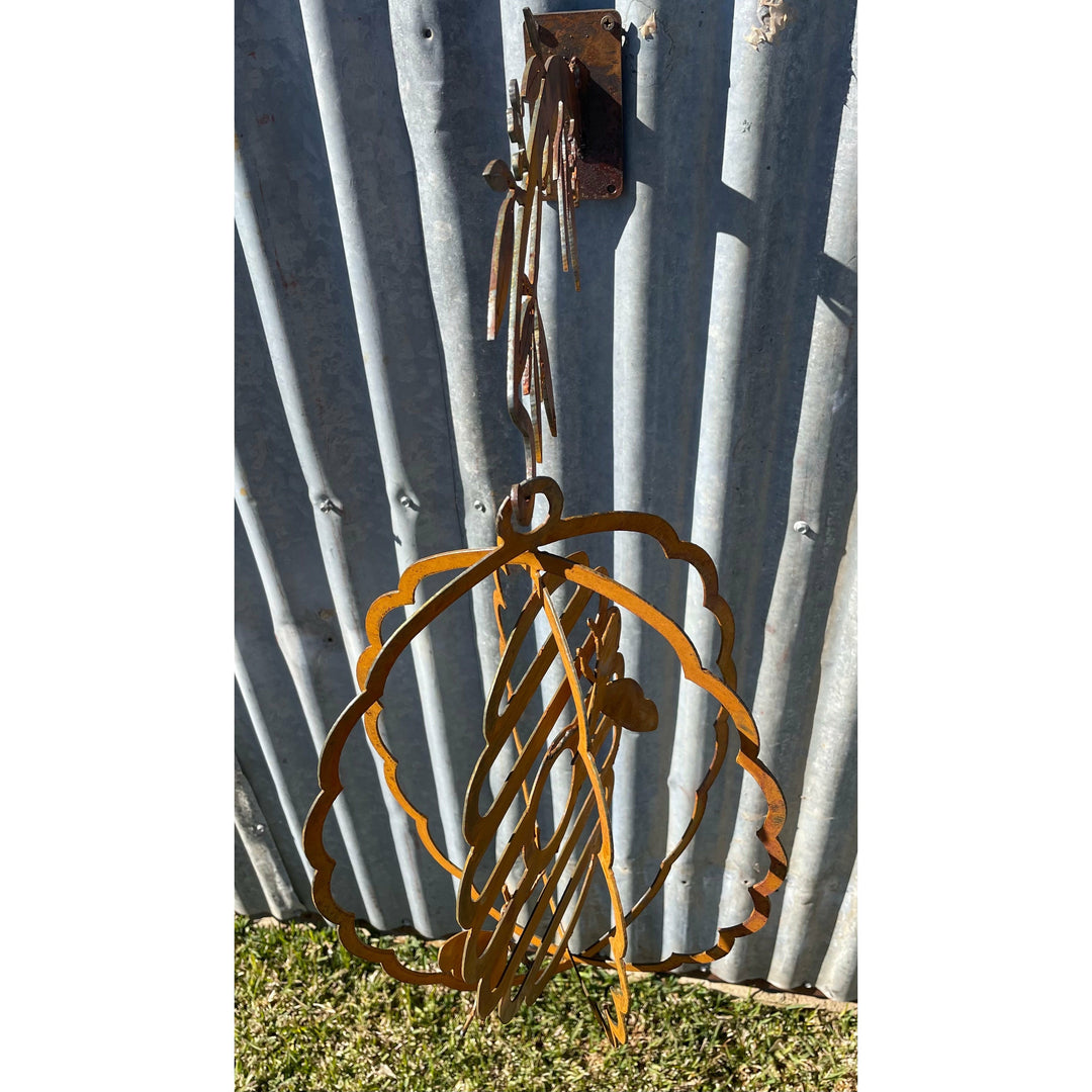 Hanging Bee Hive and Bees Metal Garden Art Beehive-Old n Dazed