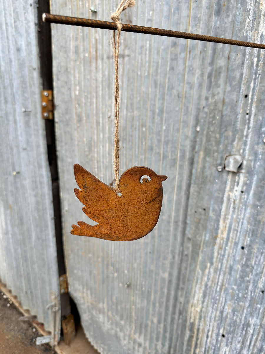 Hanging Metal Bird - Flying Garden Art-Old n Dazed