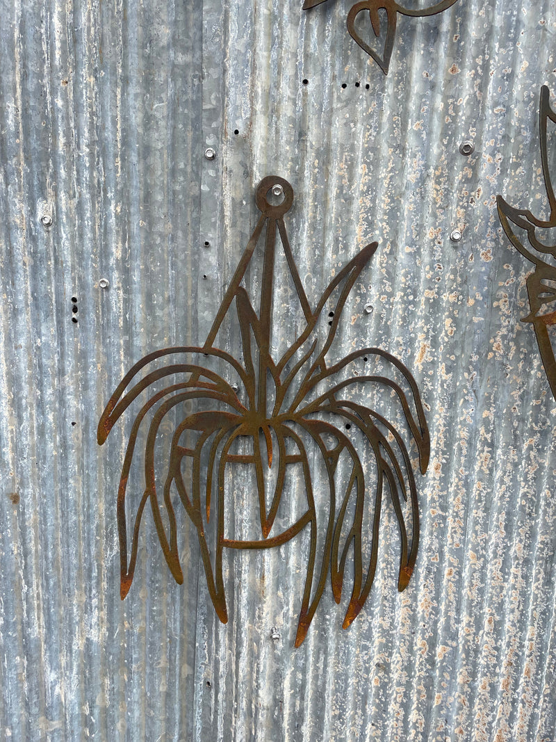 Hanging Plant - Metal Wall Art-Old n Dazed