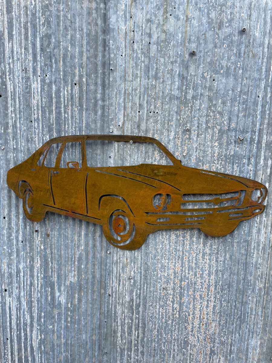 HQ Holden Sedan Metal Wall Art-Old n Dazed