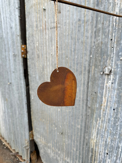 Hanging Metal Heart - Garden Art