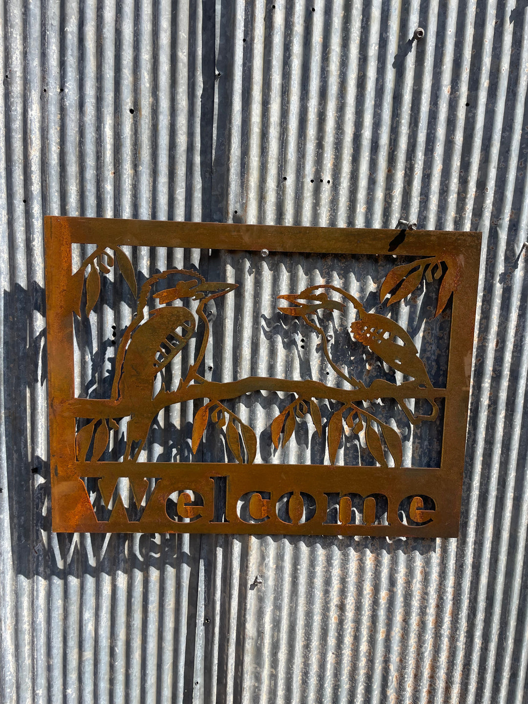 Kookaburra Welcome Sign - Metal Wall Art - Address Sign-Old n Dazed