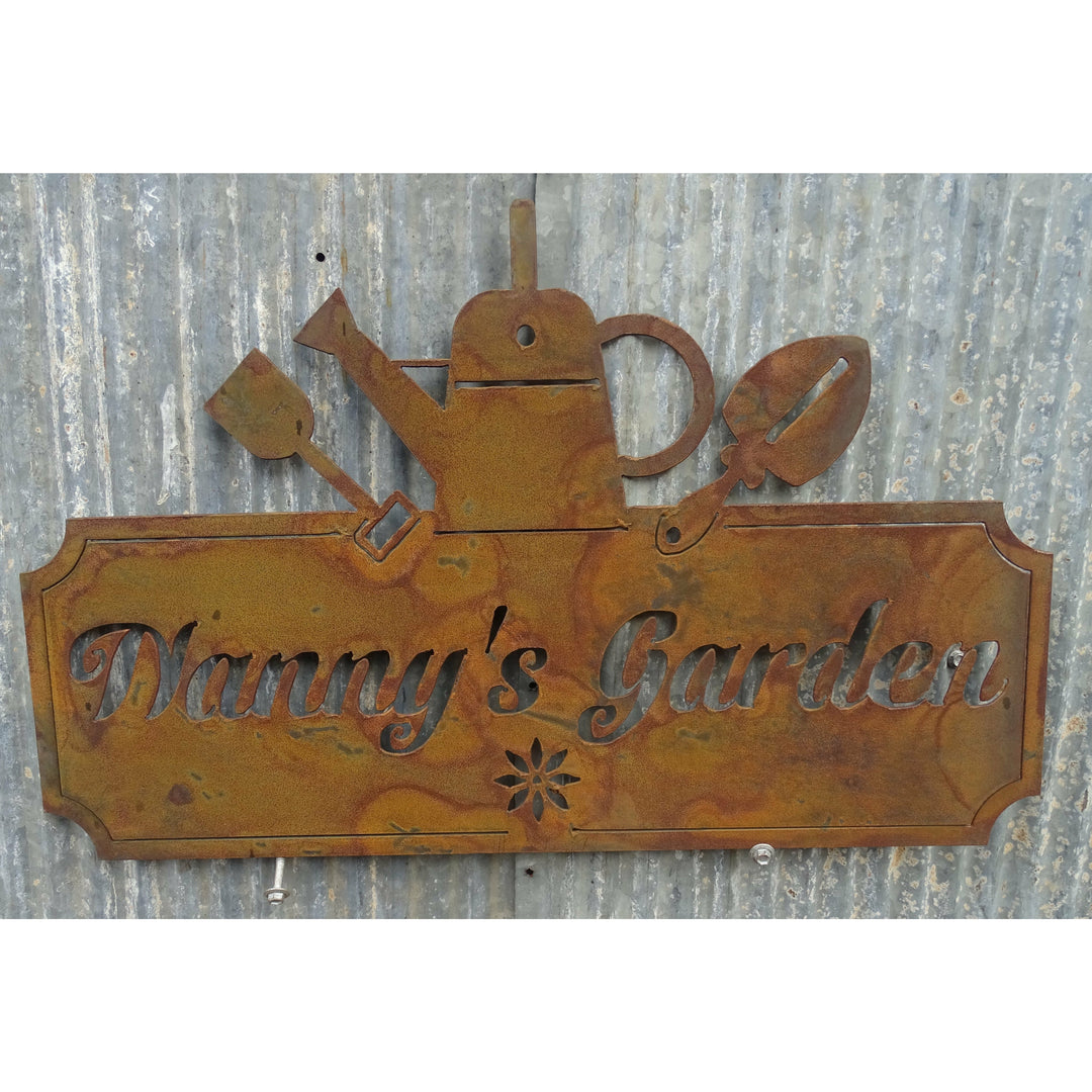 Metal Garden Signs Nan's Nanny's Grandma's Granny's Grandpa's Nan & Pop's Pop's Personalize-Old n Dazed