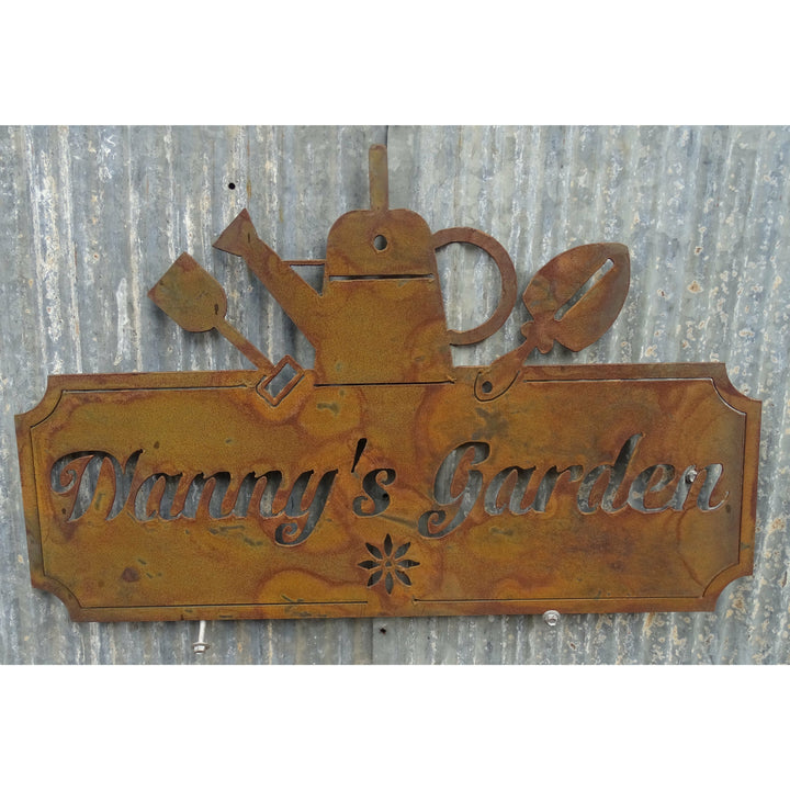 Metal Garden Signs Nan's Nanny's Grandma's Granny's Grandpa's Nan & Pop's Pop's Personalize-Old n Dazed