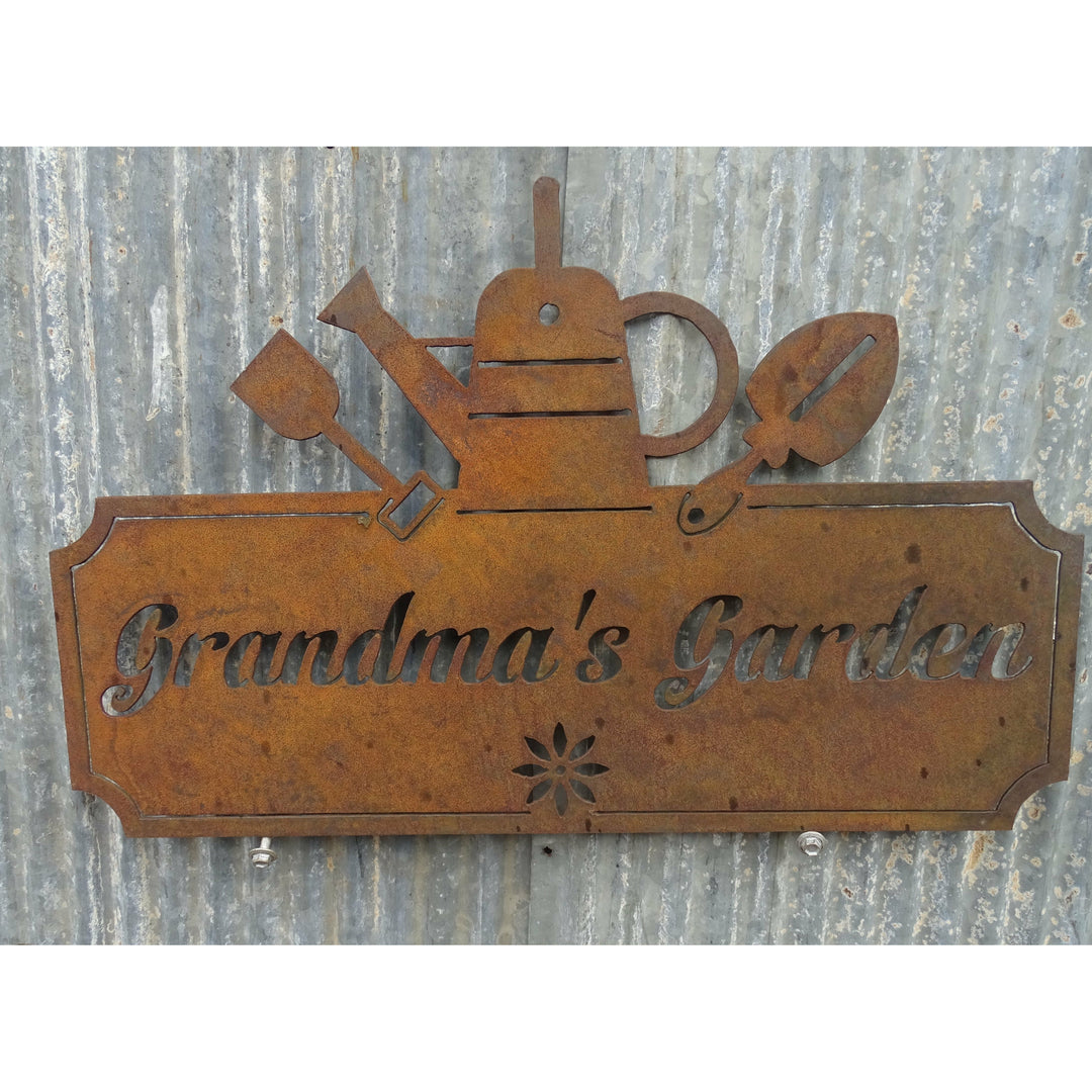 Metal Garden Signs Nan's Nanny's Grandma's Granny's Grandpa's Nan & Pop's Pop's Personalize-Old n Dazed