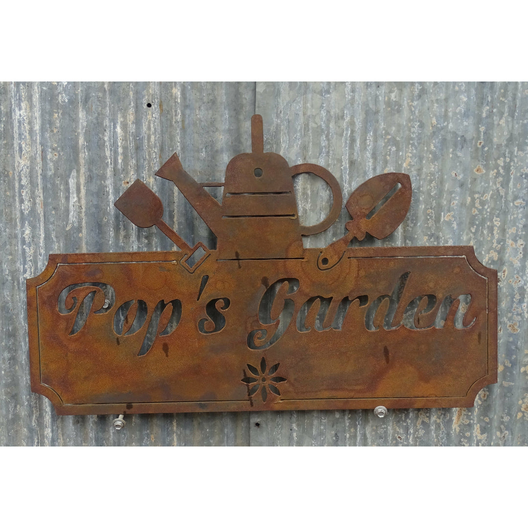 Metal Garden Signs Nan's Nanny's Grandma's Granny's Grandpa's Nan & Pop's Pop's Personalize-Old n Dazed