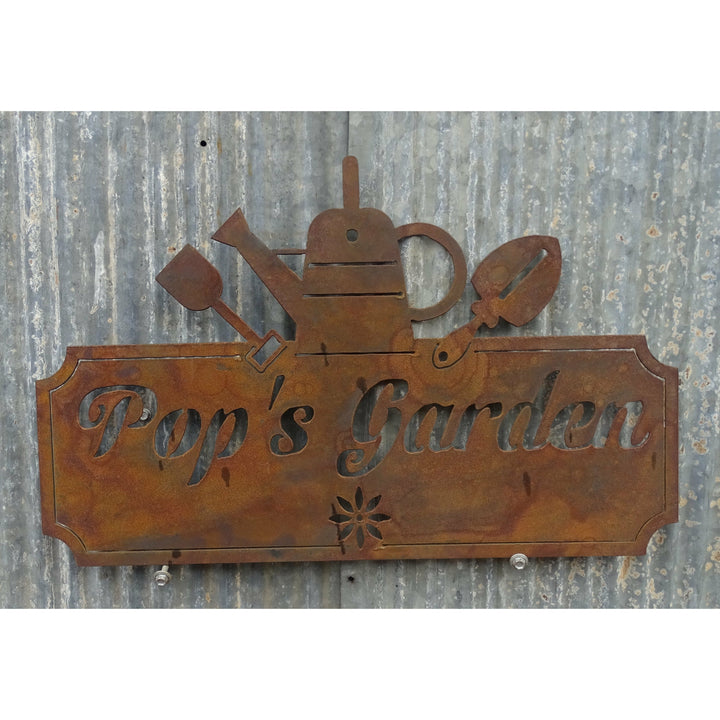 Metal Garden Signs Nan's Nanny's Grandma's Granny's Grandpa's Nan & Pop's Pop's Personalize-Old n Dazed
