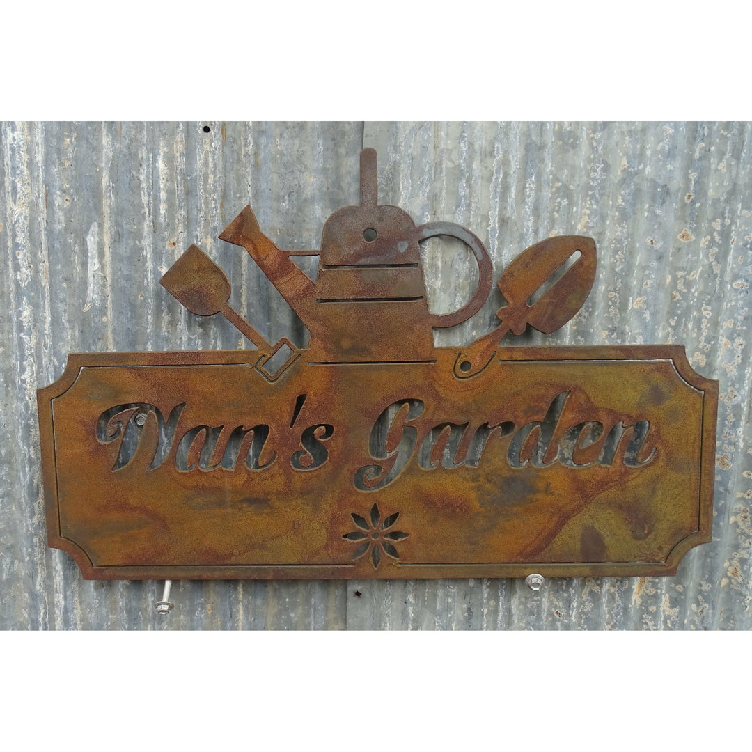 Metal Garden Signs Nan's Nanny's Grandma's Granny's Grandpa's Nan & Pop's Pop's Personalize-Old n Dazed