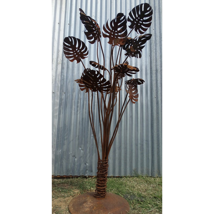 Monsteria (small) Metal Garden Art-Old n Dazed