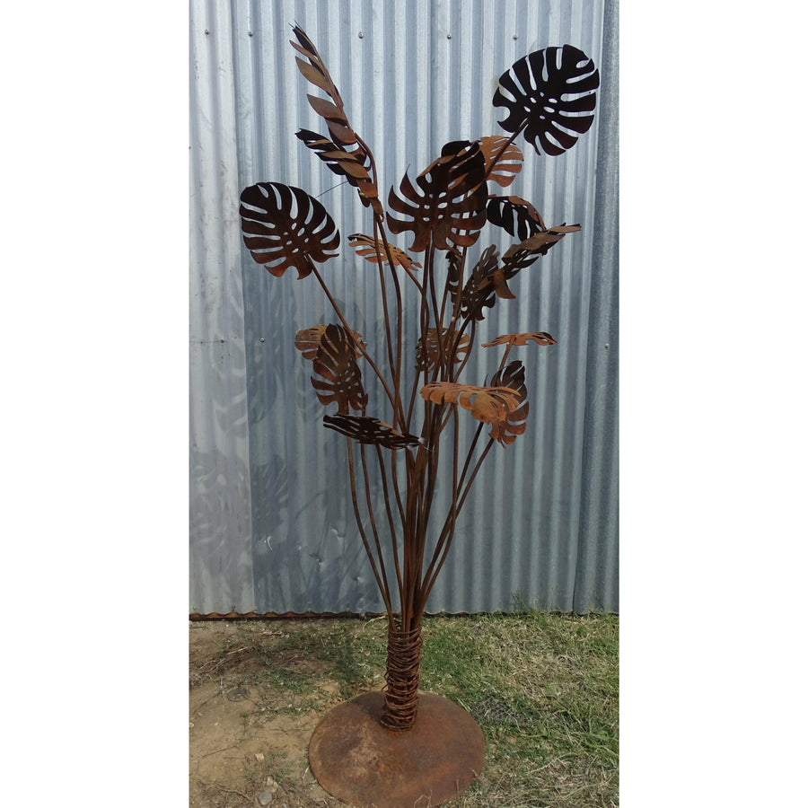 Monsteria (small) Metal Garden Art-Old n Dazed