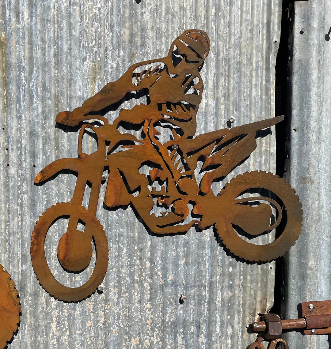 Motor Bike - Dirt Bike Metal Wall Art-Old n Dazed